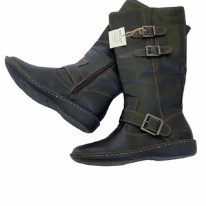 Wide Calf Virginia Boot Brown Wide Shaft B.O.C. 9